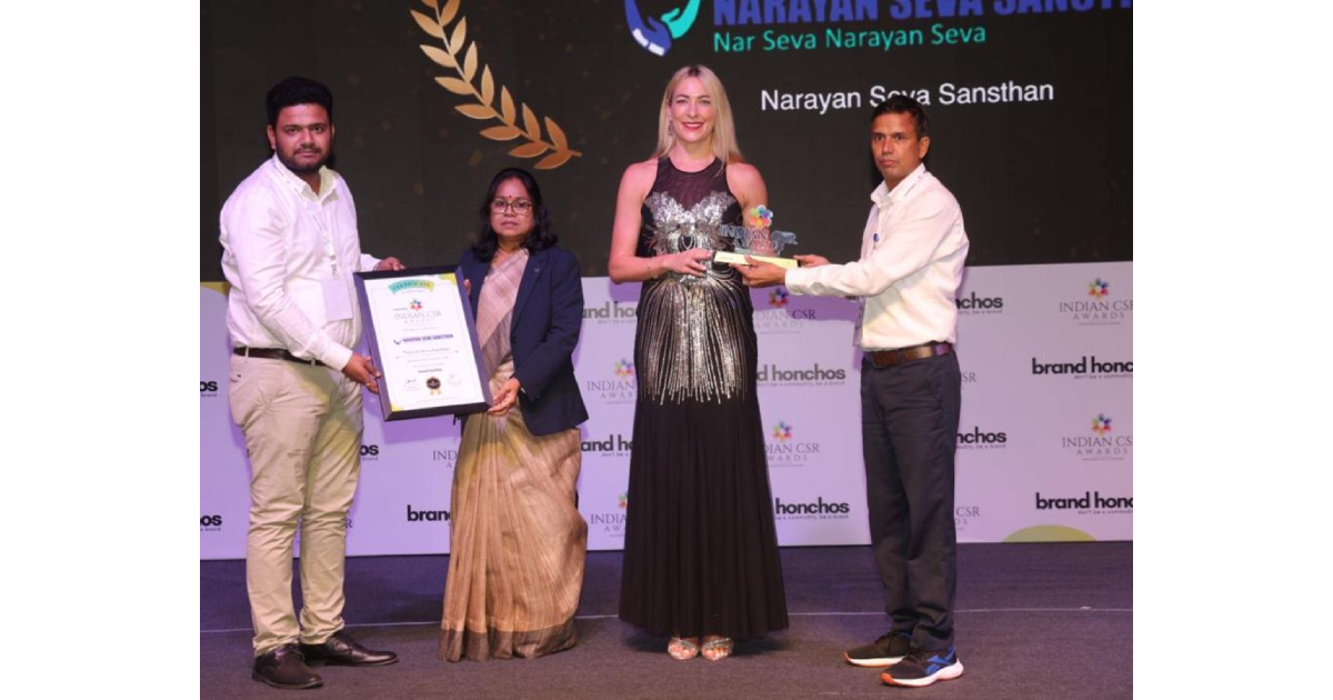 Narayan Seva Sansthan Honored as One of India's 'Top 20 NGOs of the Year 2023'